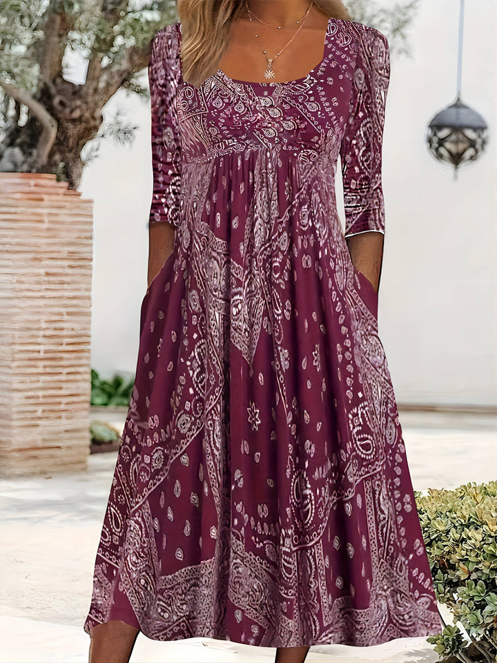 Fionnuala | Casual Long-Sleeve Midi Dress