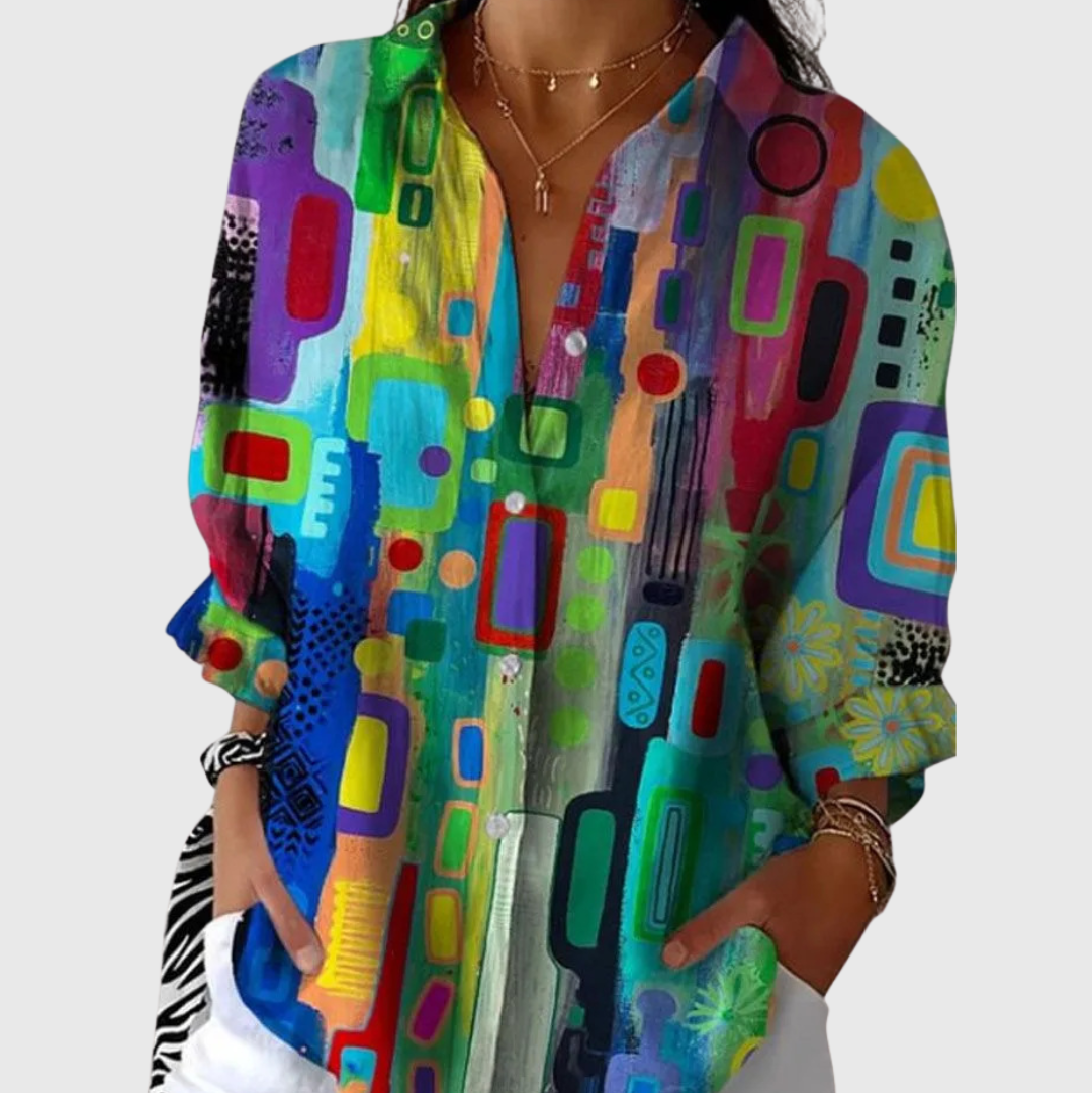 Síle | Lightweight Printed Blouse