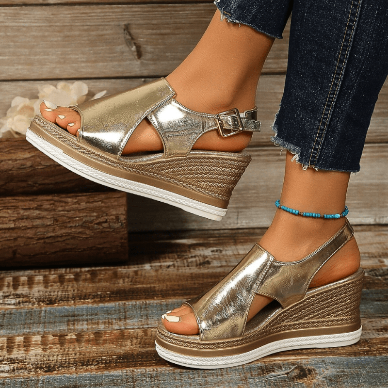 Sinead | Stylish Metallic Sandals
