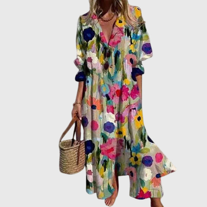 Sorcha | Elegant Bohemian Maxi Dress