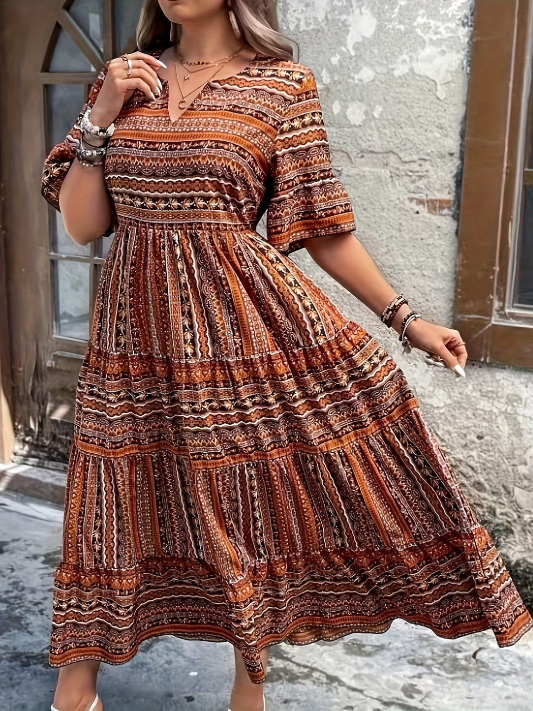 Doireann | Flowy Ethnic Dress