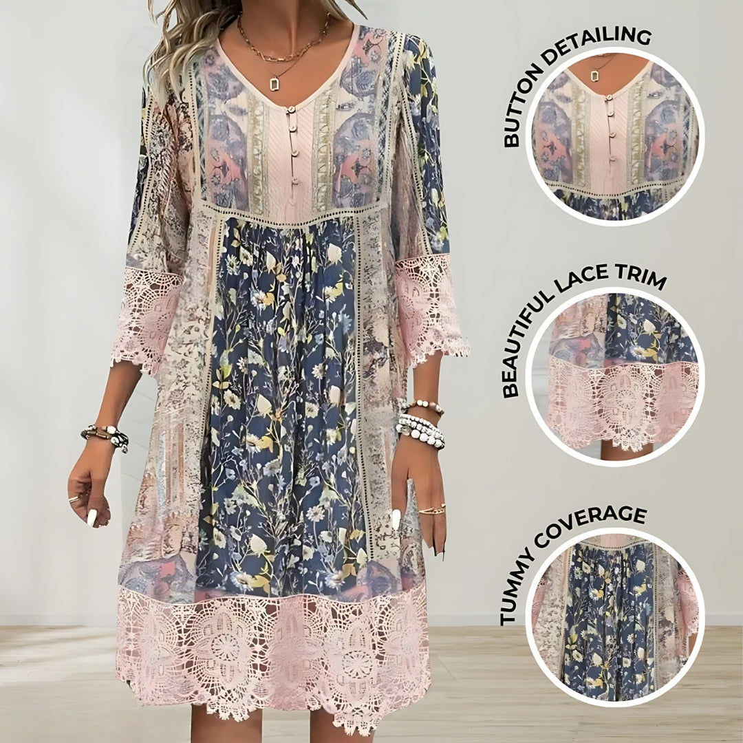 Siobhán | Luxe Boho Fluid Midi Dress