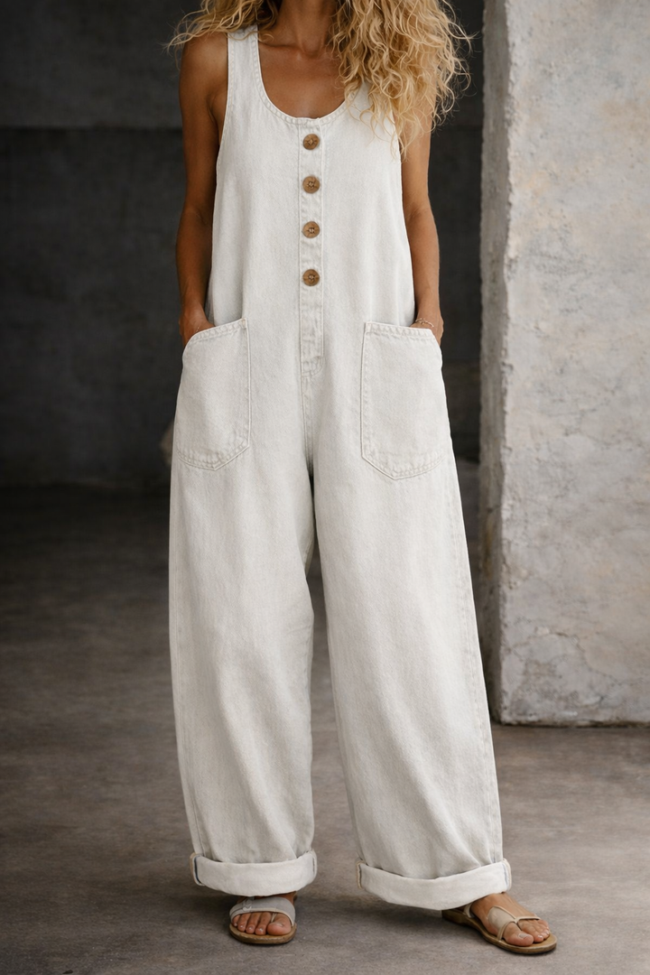 Clíodhna | Vintage Washed Denim Overalls