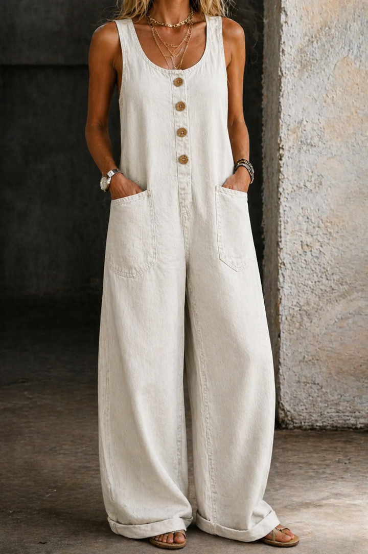 Clíodhna | Vintage Washed Denim Overalls