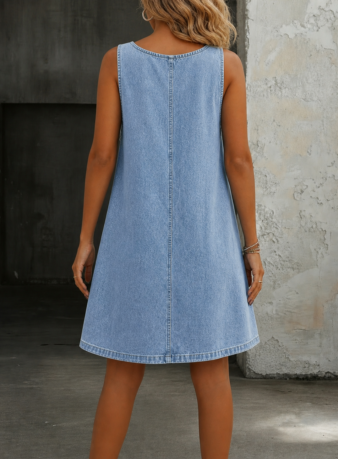 Nóra | Casual Denim Overall Dress