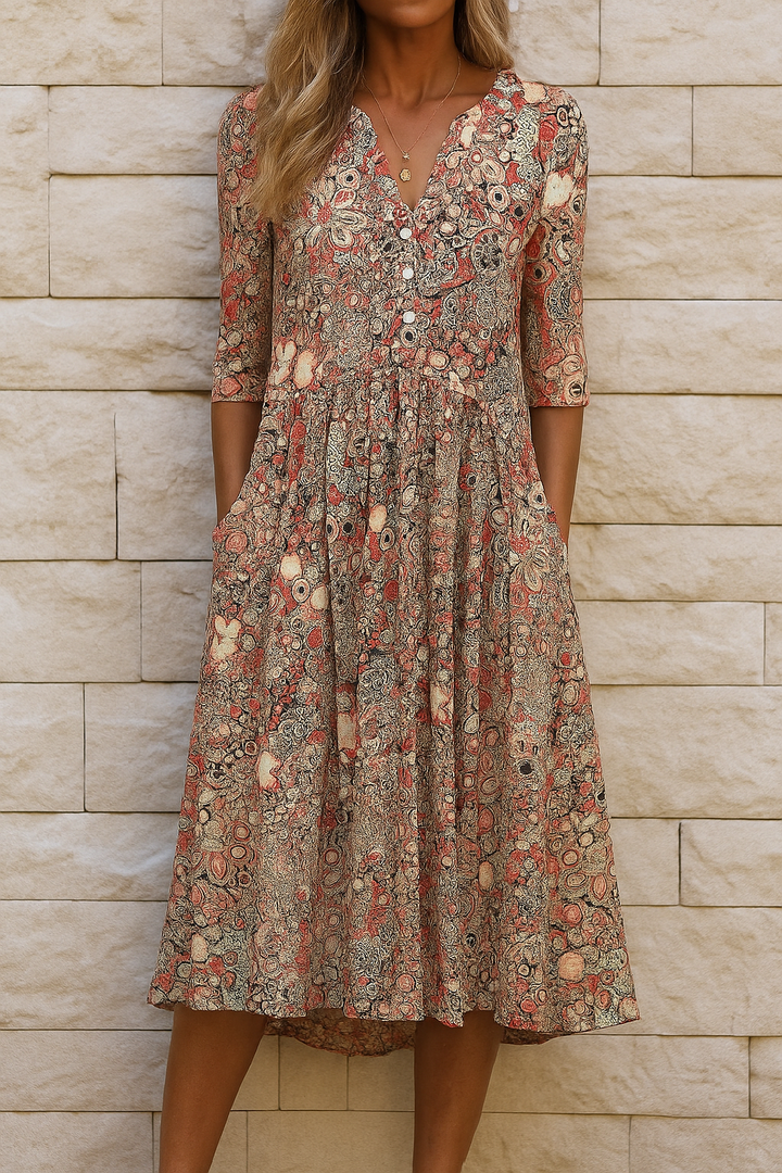 Clíona | Elegant V-Neck Dress