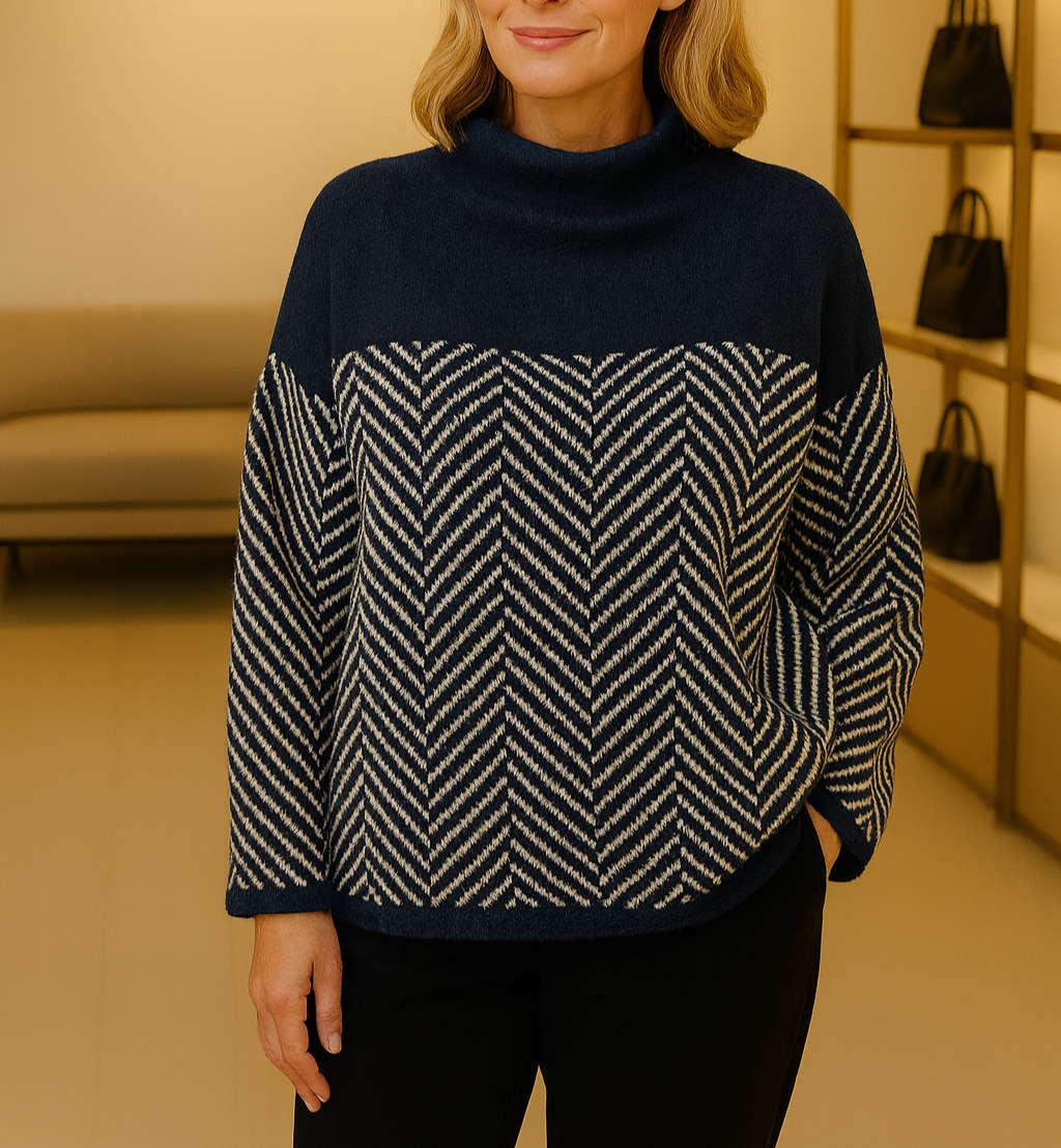 Roisin | High-Neck Cotton Jumper