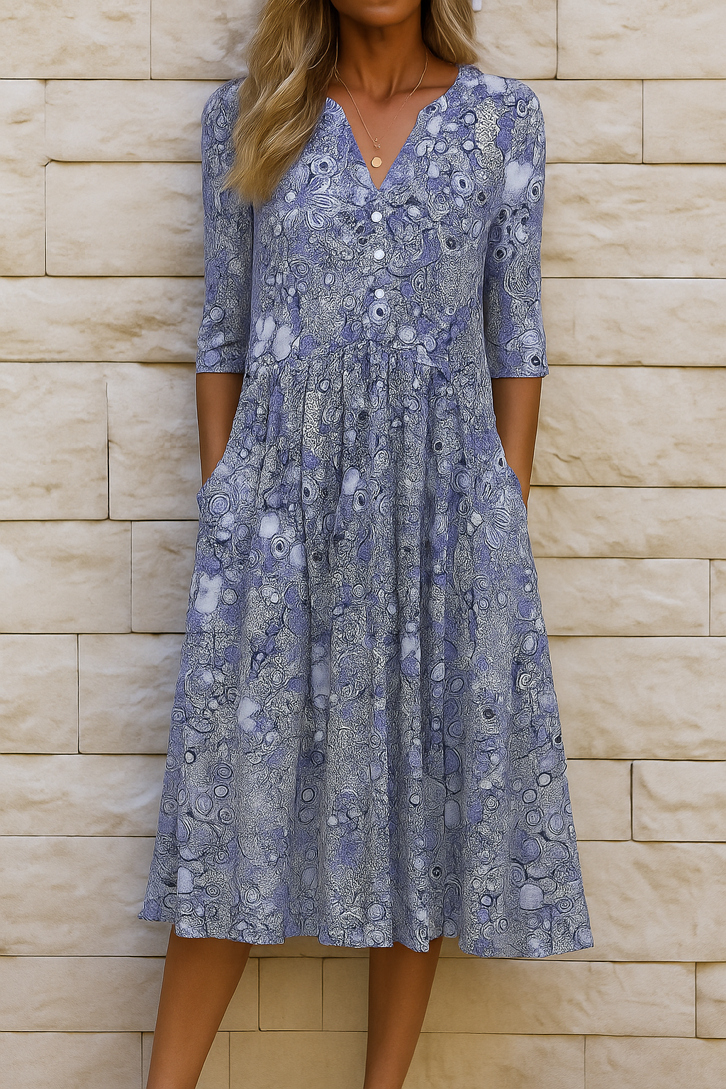 Clíona | Elegant V-Neck Dress