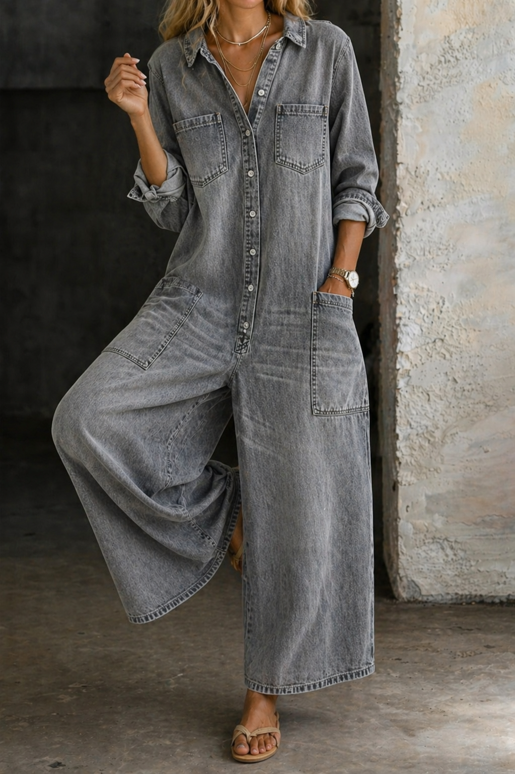Sorcha | Casual Denim Jumpsuit