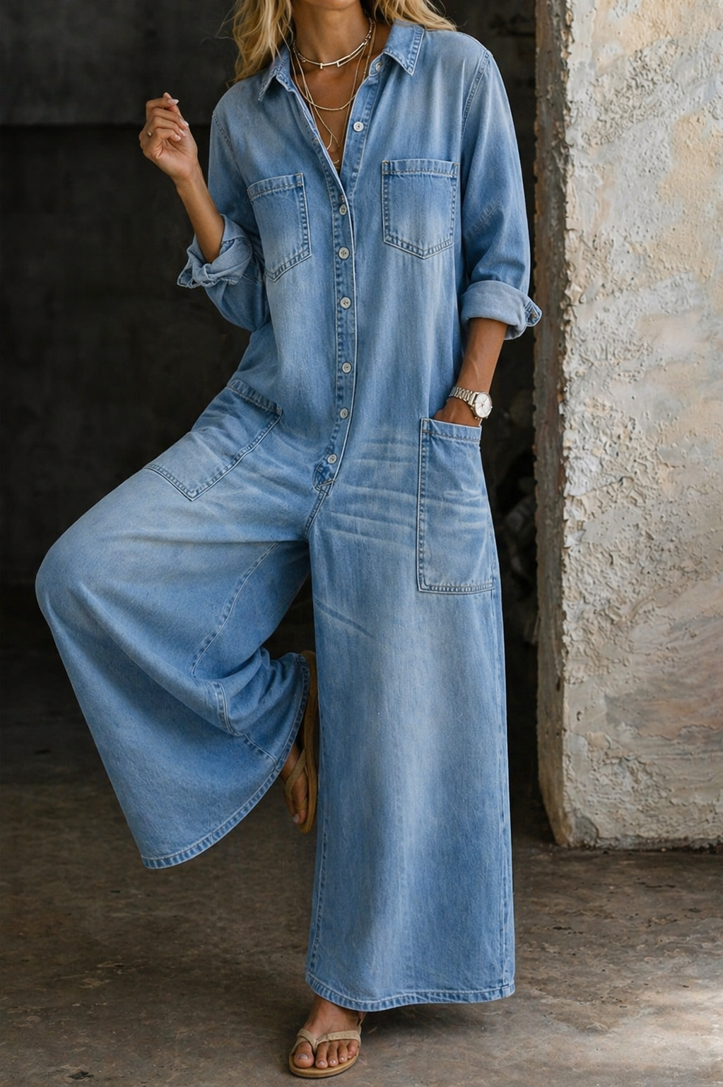 Sorcha | Casual Denim Jumpsuit