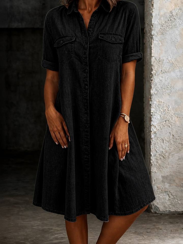 Clodagh | Casual Denim Style Midi Dress