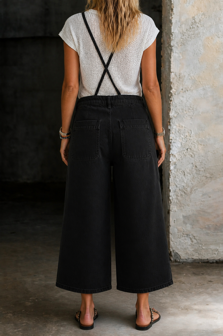 Saoirse | Wide Leg Suspender Jumpsuit