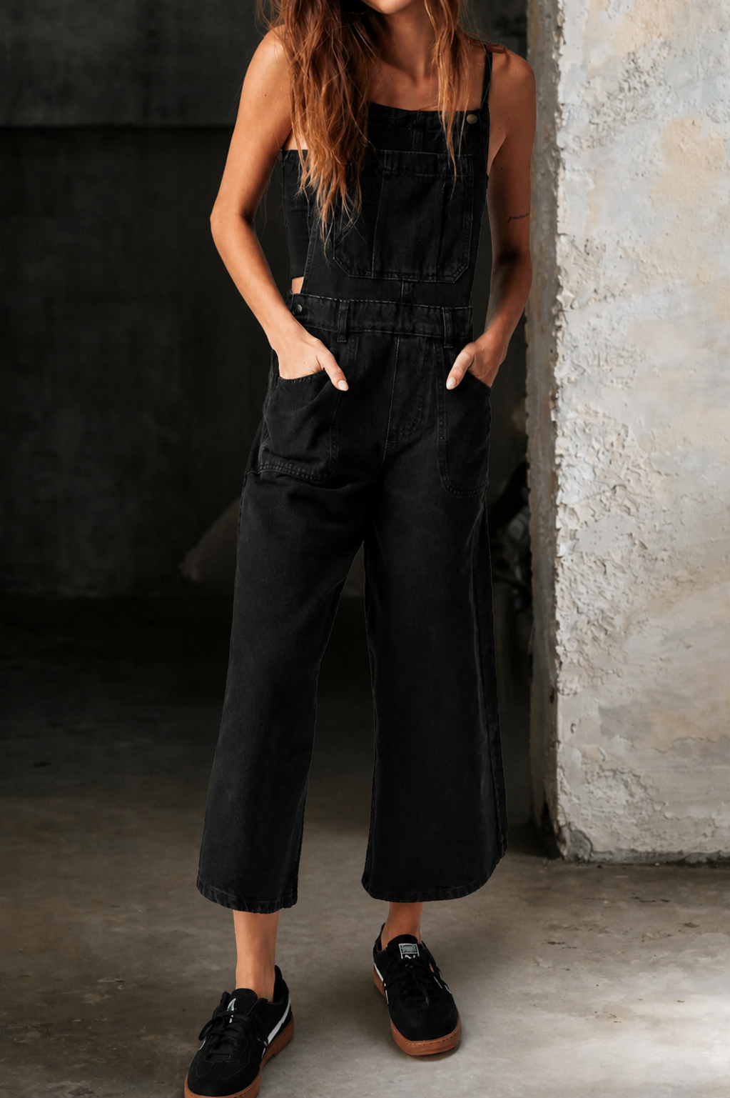 Saoirse | Wide Leg Suspender Jumpsuit