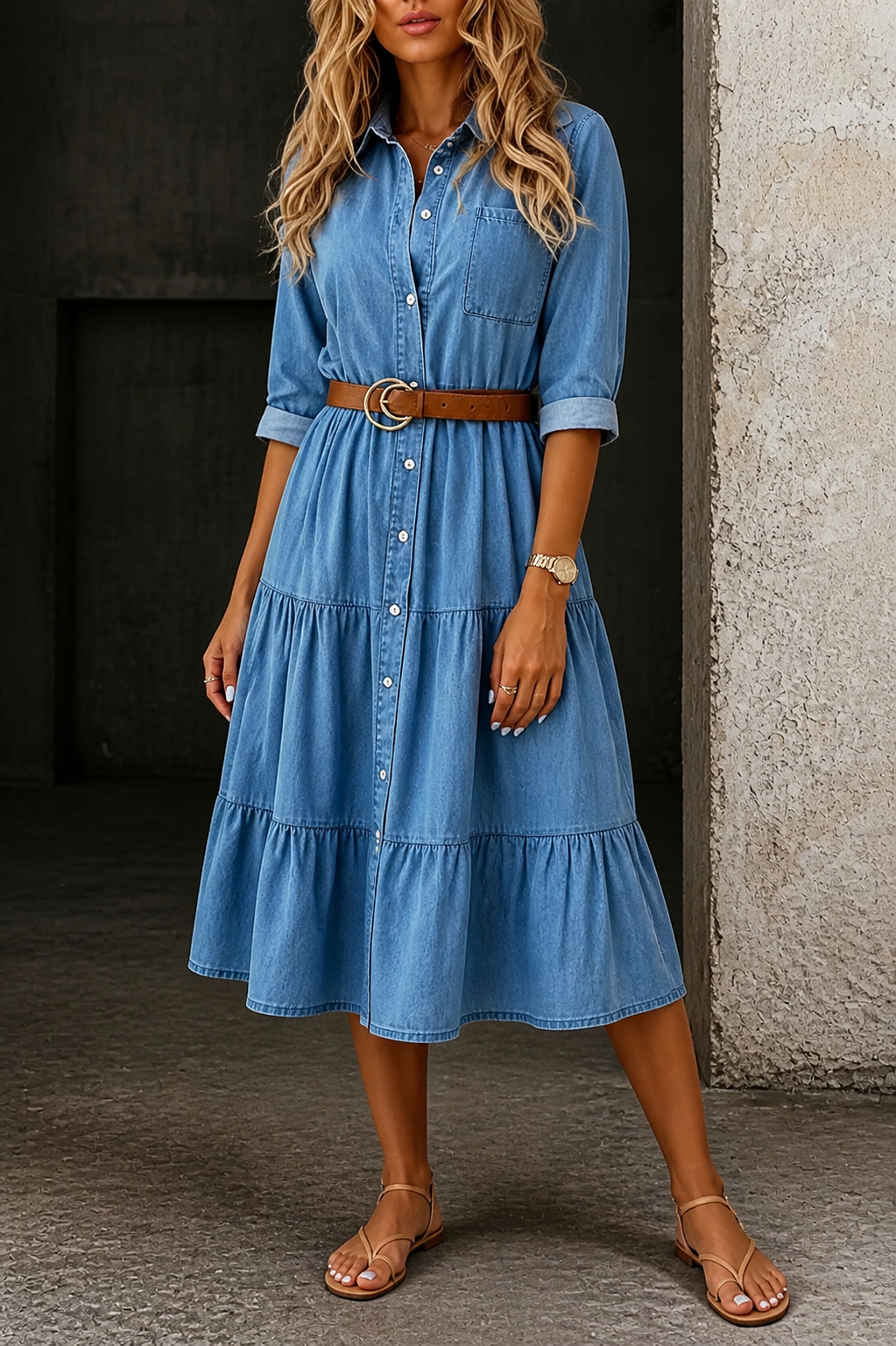 Líadán | Casual Elegant Denim Dress