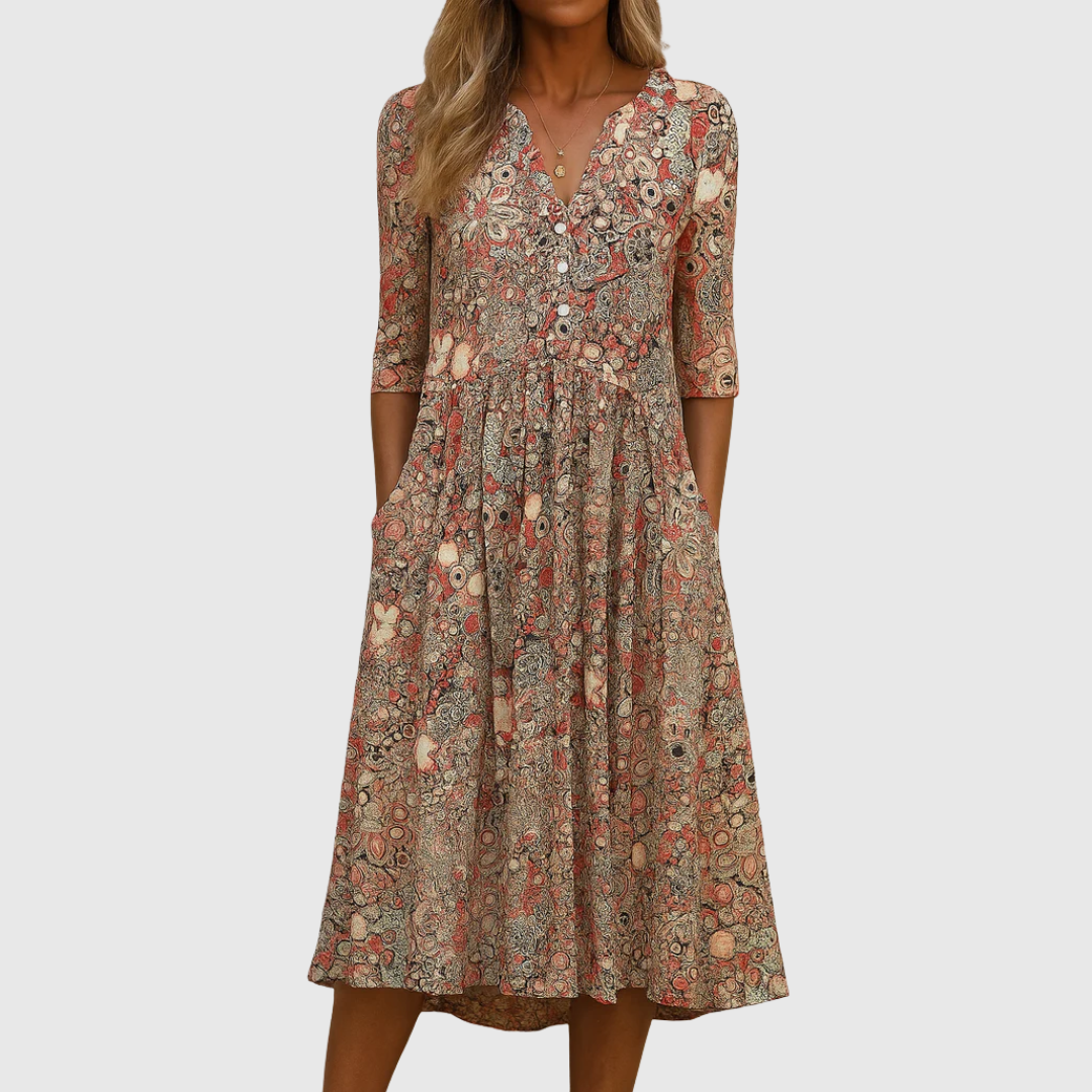 Clíona | Elegant V-Neck Dress