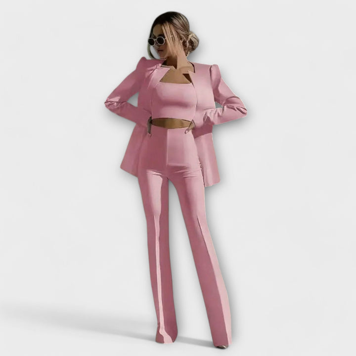 Grainne | Stylish 3-Piece Set (Blazer, Top, Trousers)