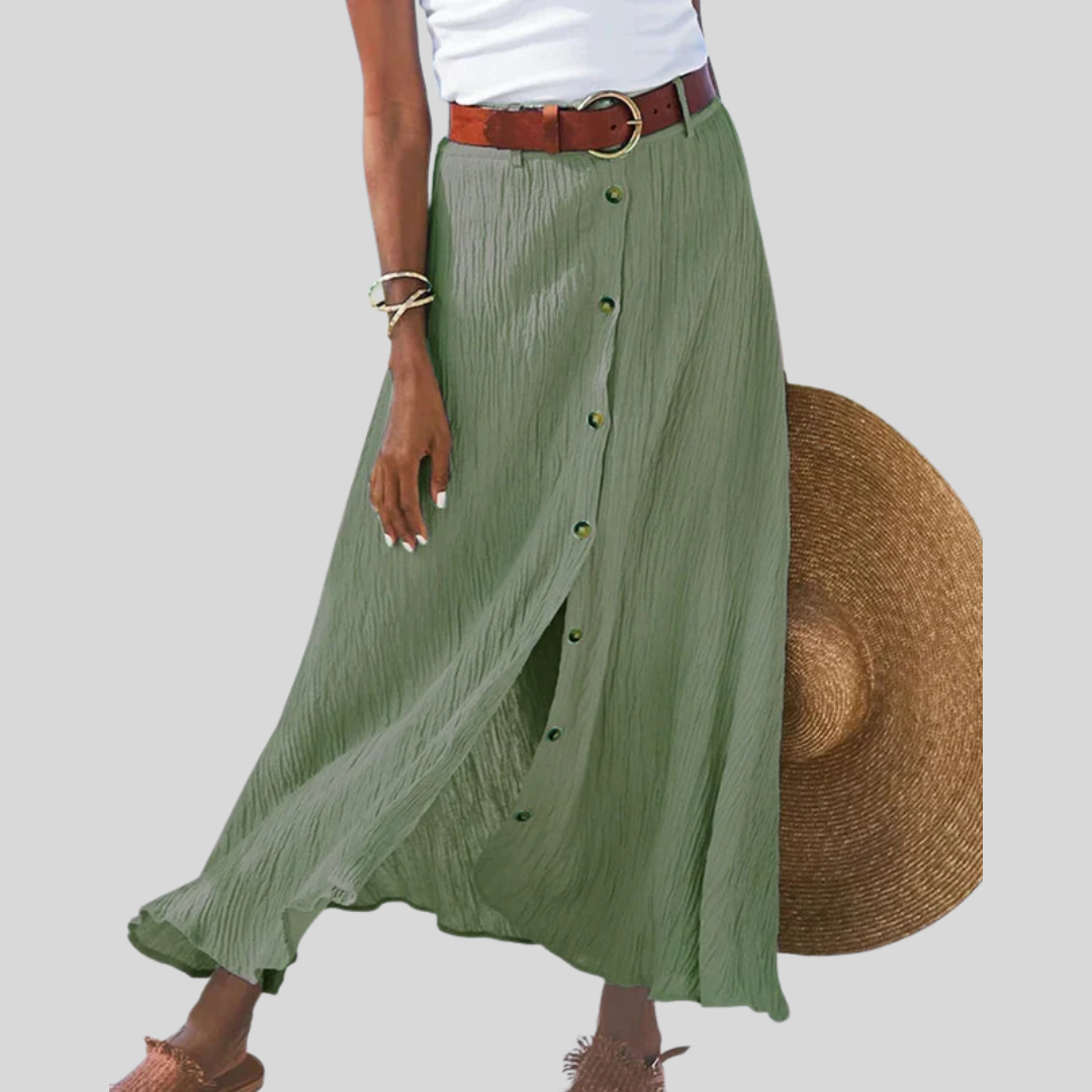Attracta | Fluid Button-Front Skirt