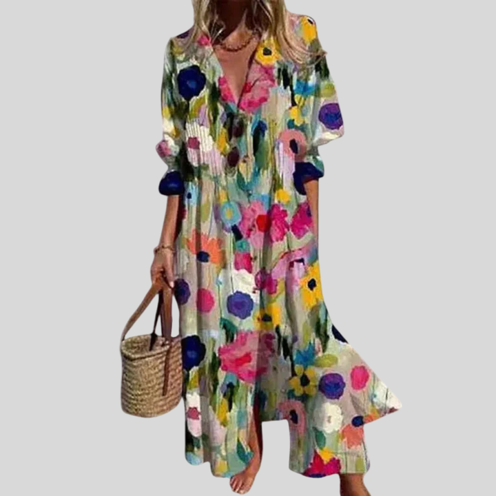 Sorcha | Elegant Bohemian Maxi Dress