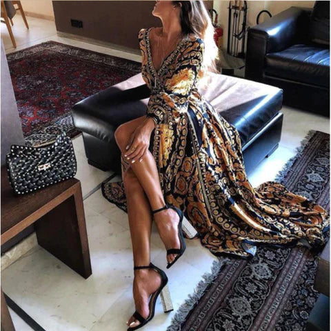 Fionnuala | Printed Boho Dress