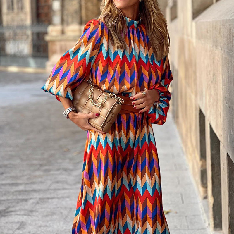 Ríonach | Vibrant Geometric Dress
