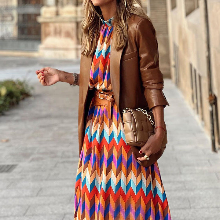 Ríonach | Vibrant Geometric Dress