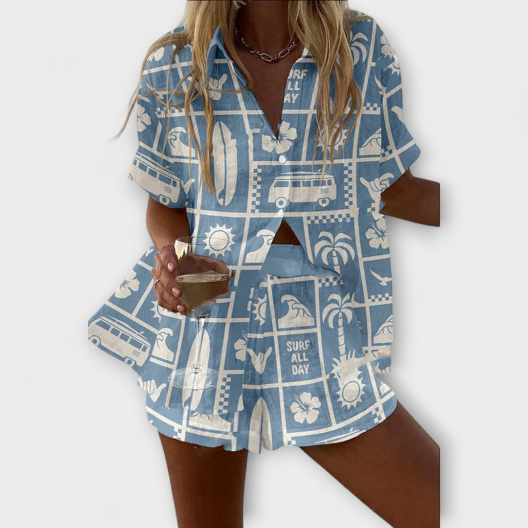 Fianna | Airy look with caravan print