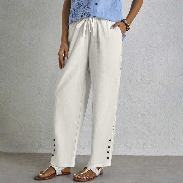 Nuala | Relaxed Button-Detail Trousers