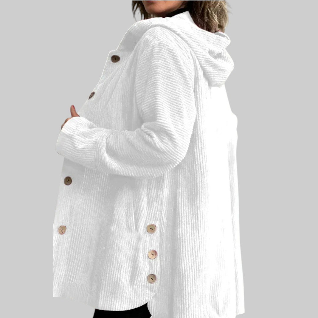 Laoise | Quilted Corduroy Hooded Jacket