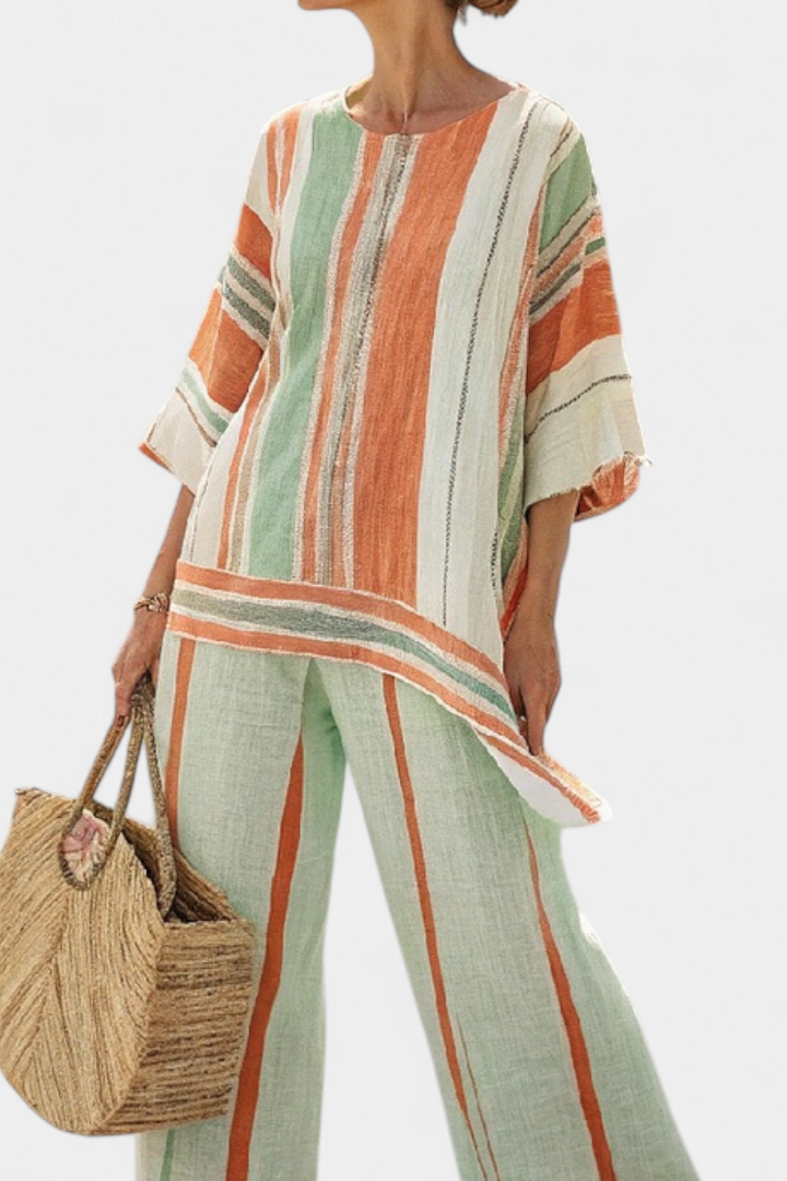 Rioghna | Striped Linen Set