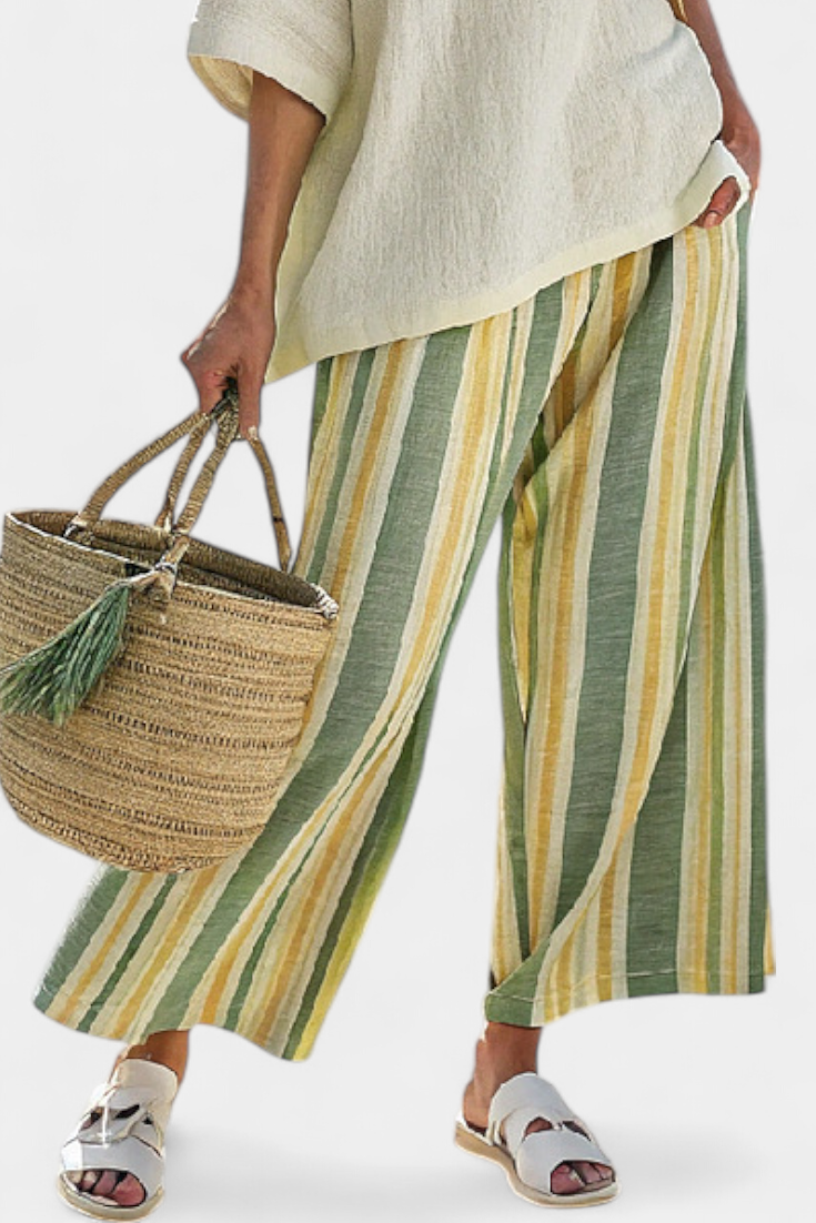 Odharnait | Bamboo Linen Set in Olive Colour