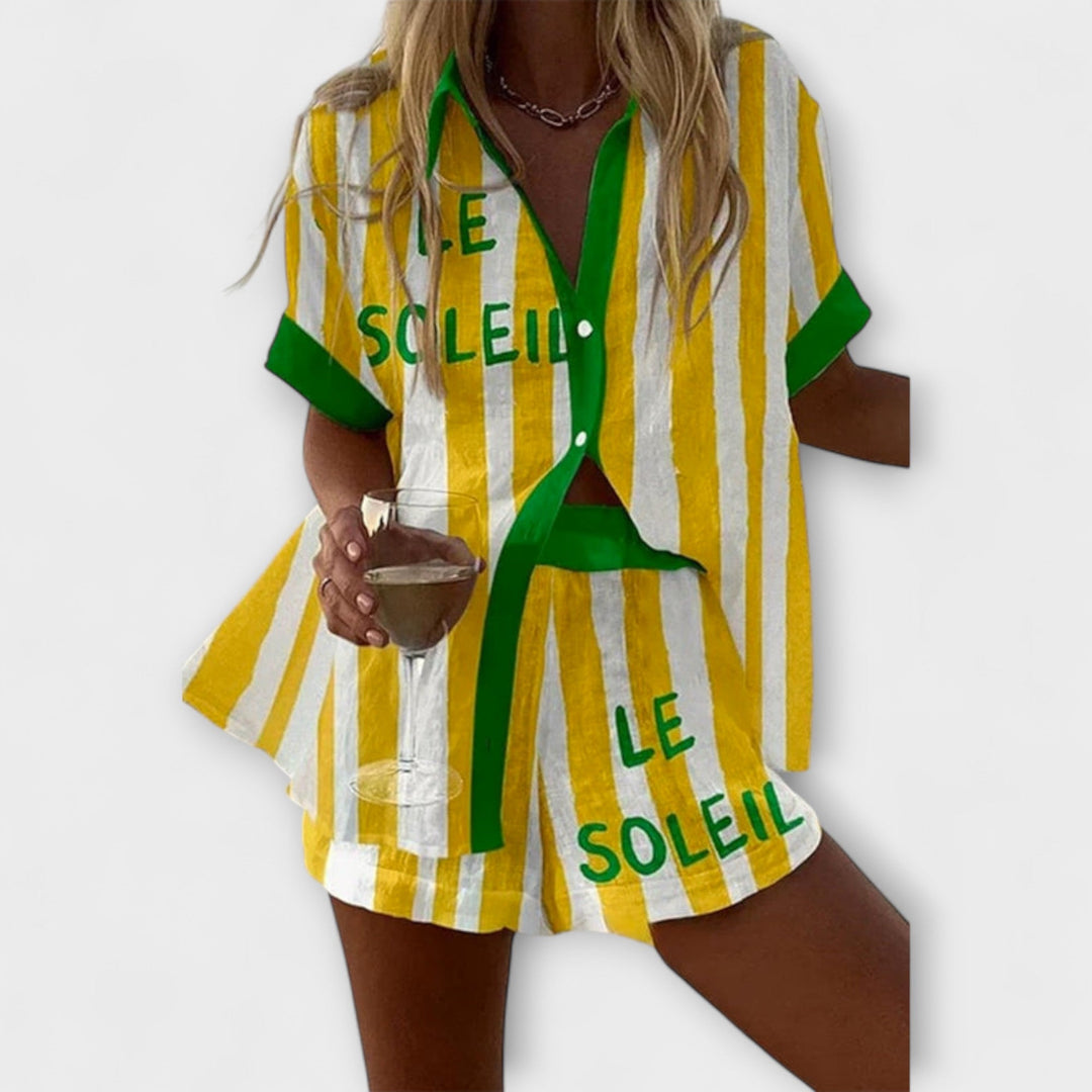 Labhaoise | Yellow Linen Stylish Outfit