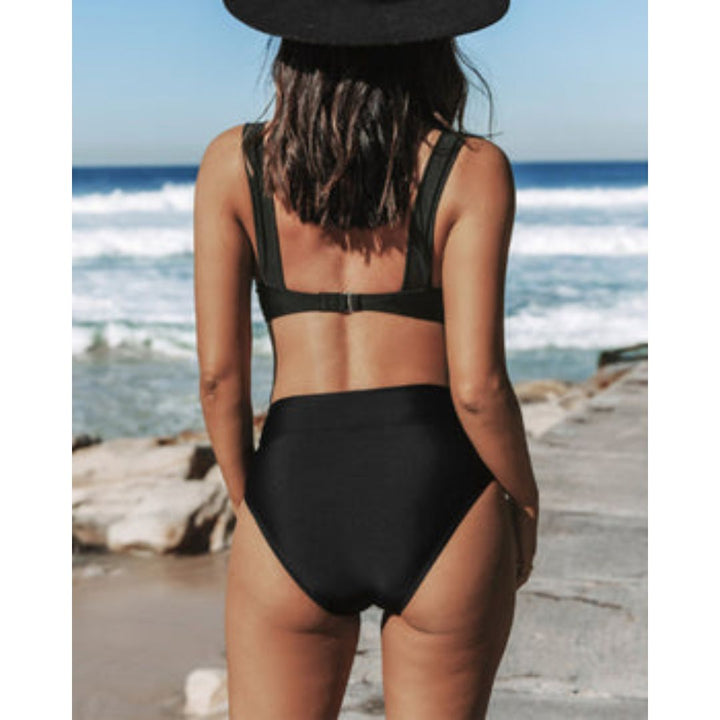 Hilde - Solid High-Neck Swimsuit