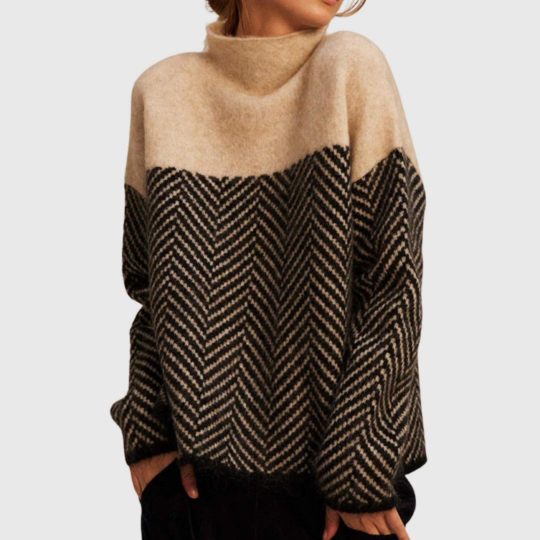 Roisin | High-Neck Cotton Jumper