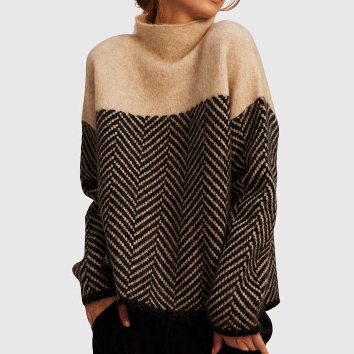 Roisin | High-Neck Cotton Jumper