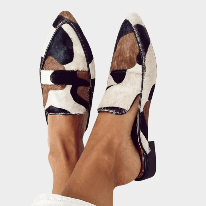 Caitlin | Chic Cowhide Leather Loafers