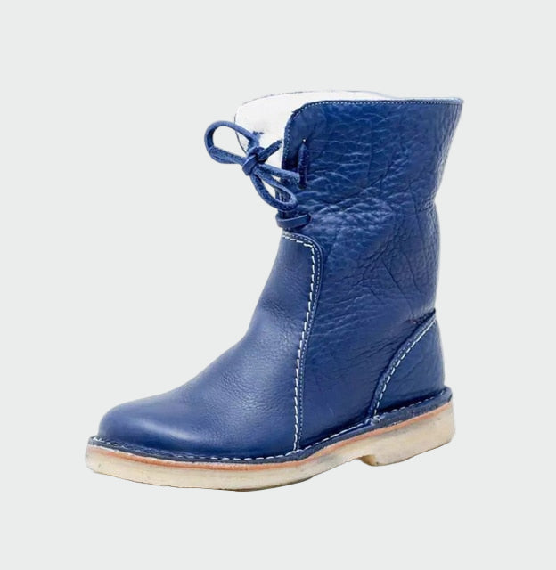 Waterproof Leather Wool-Lined Boots