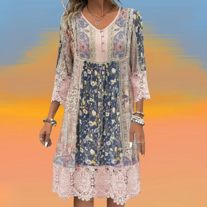 Siobhán | Luxe Boho Fluid Midi Dress