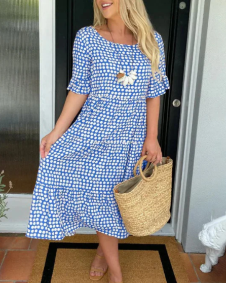 Eimear | Short-Sleeve Midi Dress