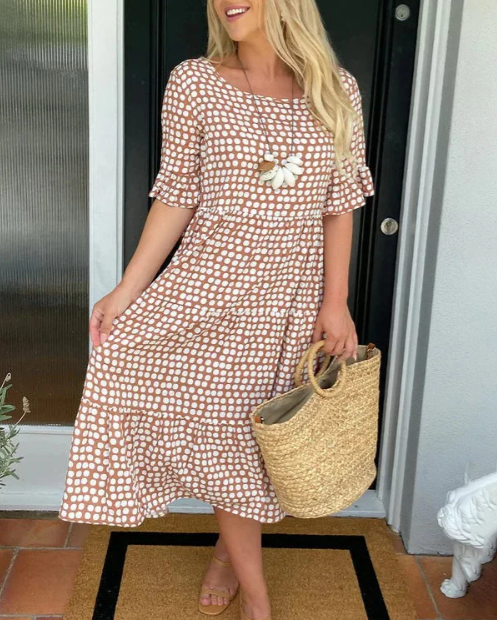 Eimear | Short-Sleeve Midi Dress