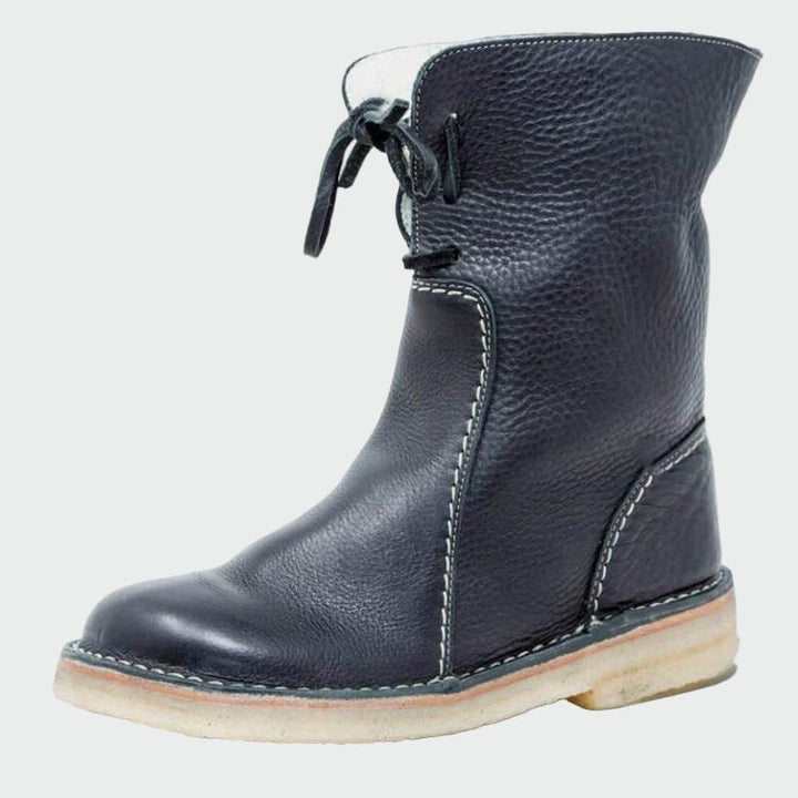 Waterproof Leather Wool-Lined Boots
