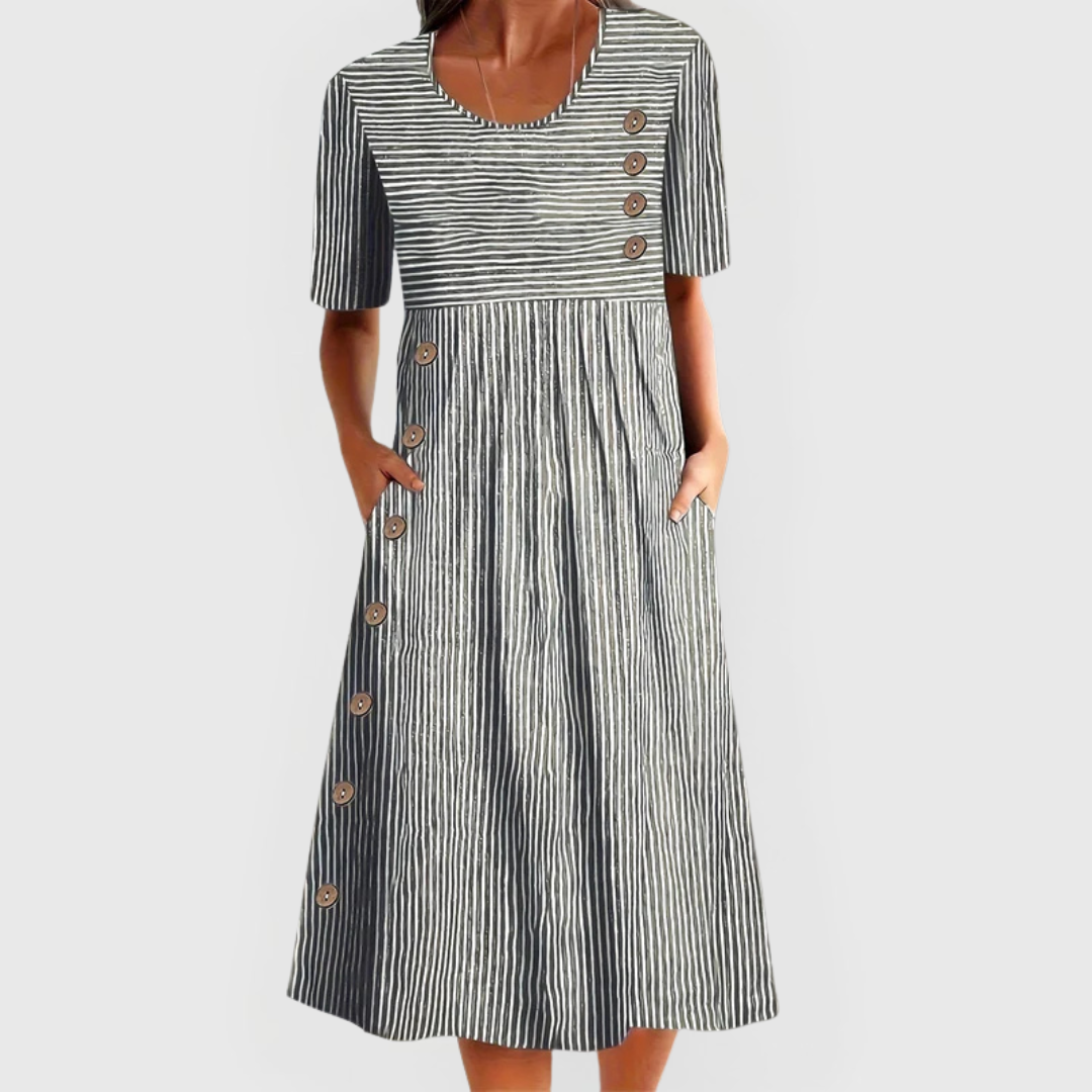 Meadhbh | Striped Midi Dress