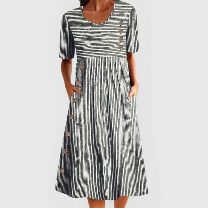 Meadhbh | Striped Midi Dress
