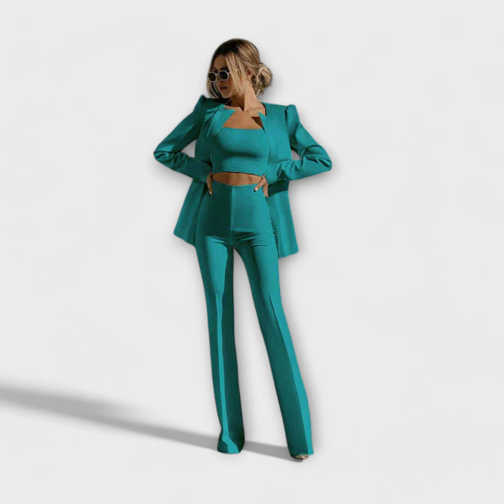 Grainne | Stylish 3-Piece Set (Blazer, Top, Trousers)