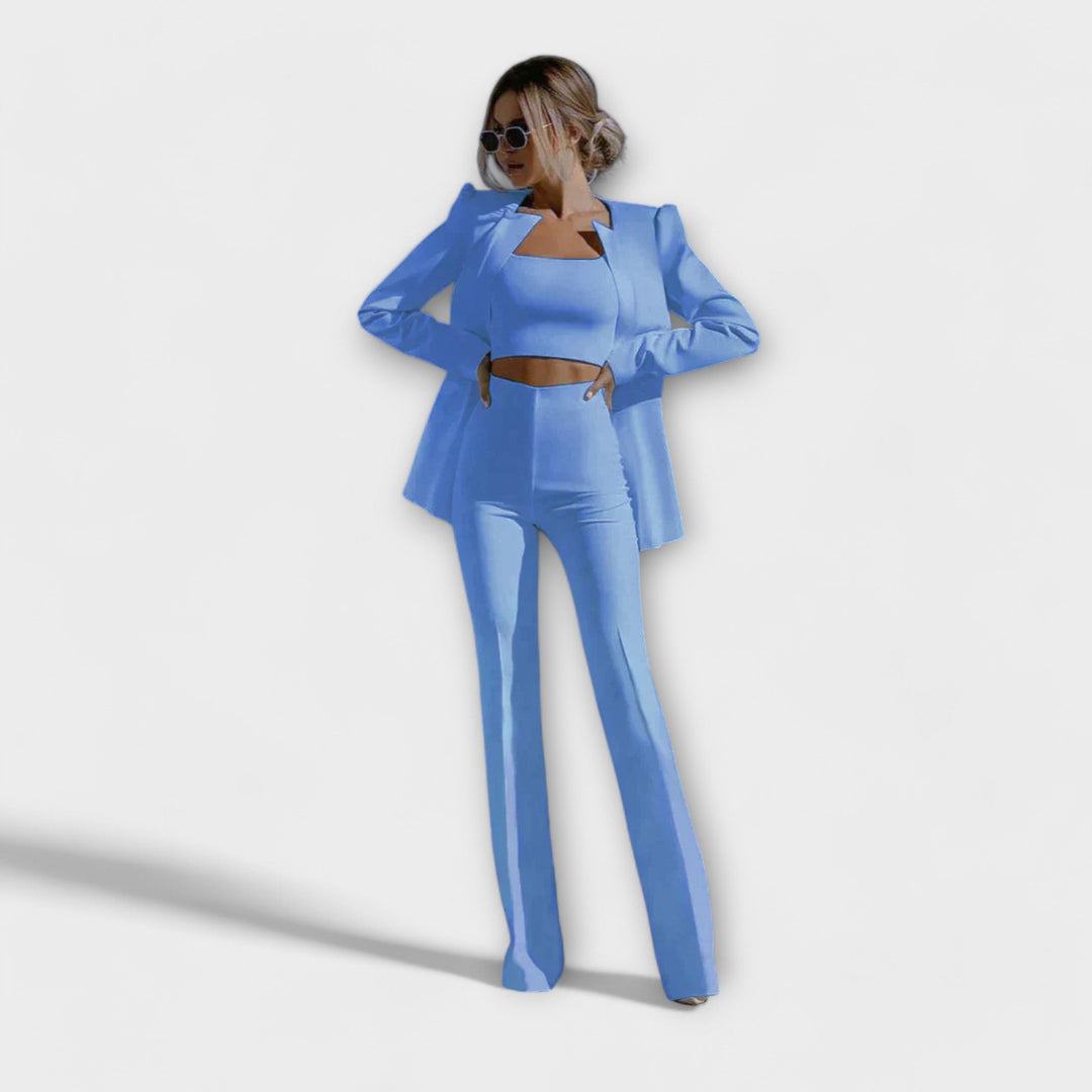 Grainne | Stylish 3-Piece Set (Blazer, Top, Trousers)