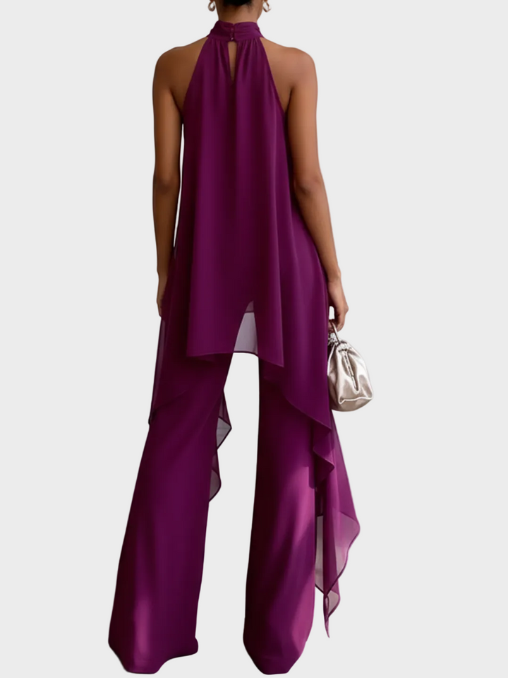 Zelah | Elegant Halter Set with Trousers