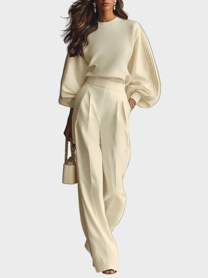 Irial | ribbed set with wide trousers