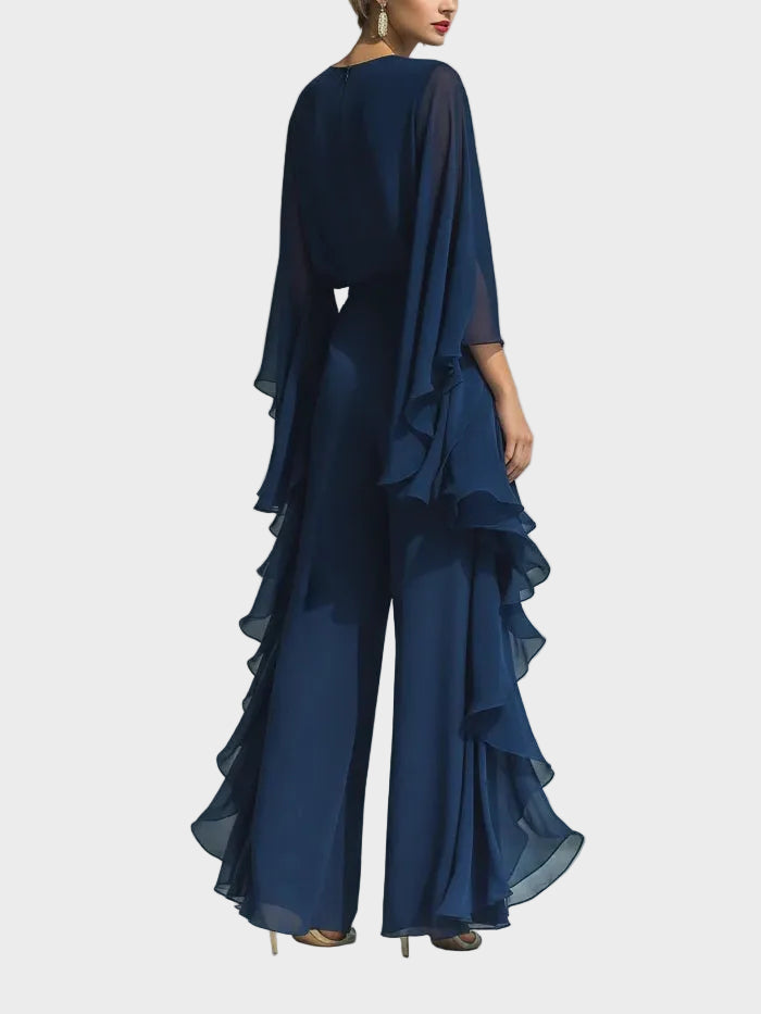 Afric | Elegant Chiffon Ruffle Set