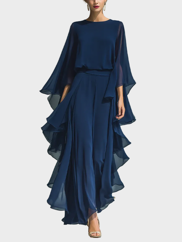 Afric | Elegant Chiffon Ruffle Set