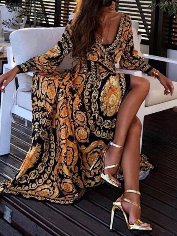 Fionnuala | Printed Boho Dress