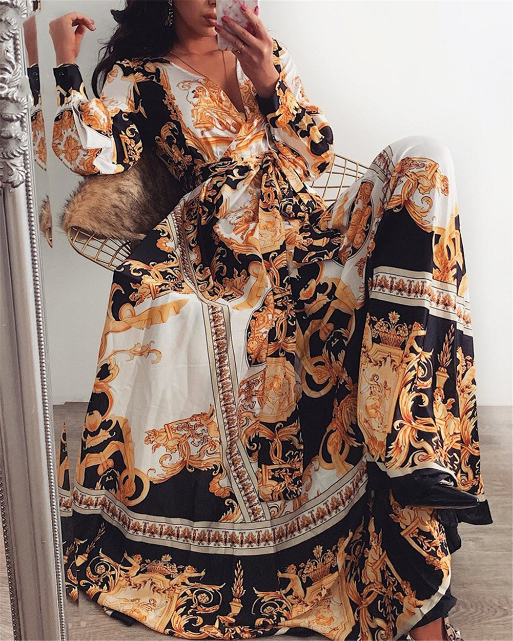 Fionnuala | Printed Boho Dress